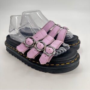 Dr. Martens Pink Sandals with Buckle Detail
